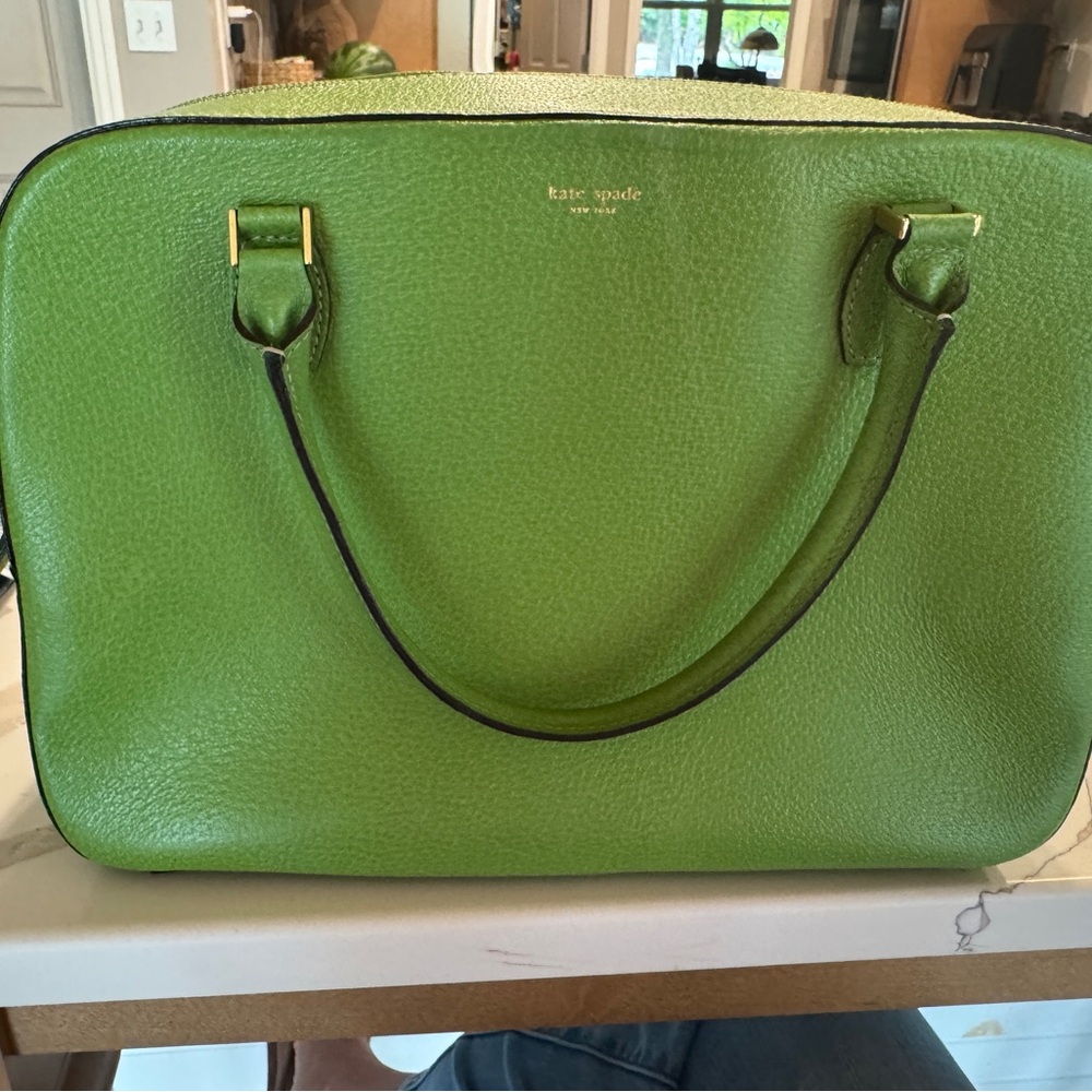 Kate Spade Green Leather Tote Bag
